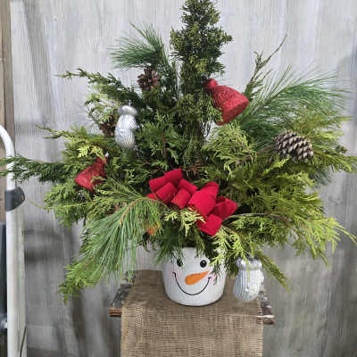 Outside Fresh Pine Porch Containers