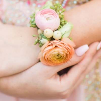 Elegant Bangle Corsage - Ranunculus