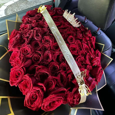 100 glitter roses