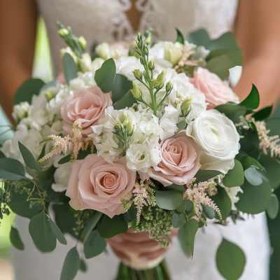 Pink and white bouquet