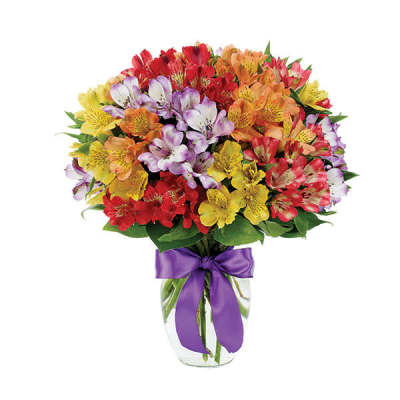 Peruvian Lily Rainbow Bouquet