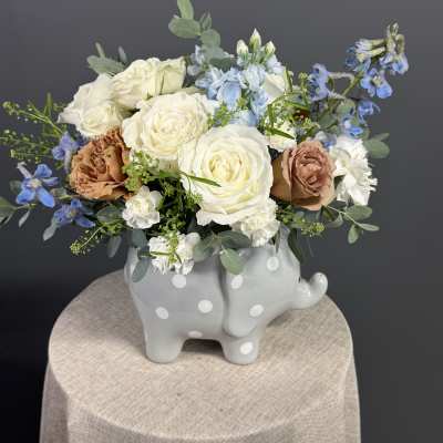 Blue Baby Snuggles Elephant