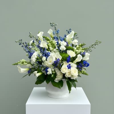 Azure Elegance Floral Arrangement