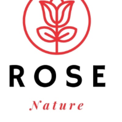 Rose Nature logo with a red flower icon and black text