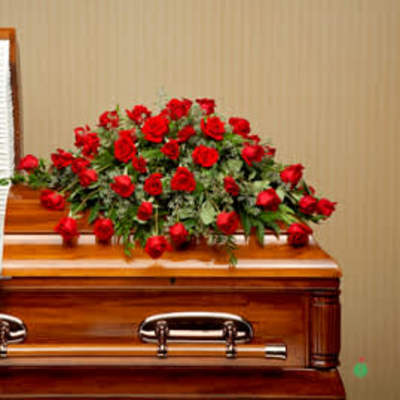 Red Rose Casket Spray