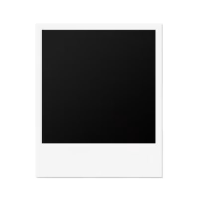 Blank black square print in a white frame