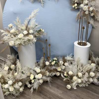 Pampas & Silk Rose Look