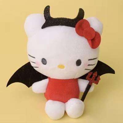 Hello Kitty plush in a devil costume holding a trident