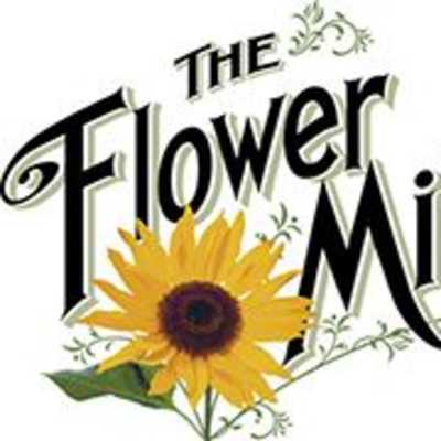 Logo reading The Flower Mill with a sunflower graphic