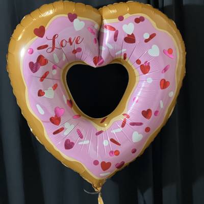 26-Inch Supershape Donut Balloon in Heart Shape – Fun & Unique Decoration