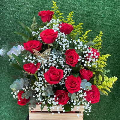 Box of 18 Red Roses