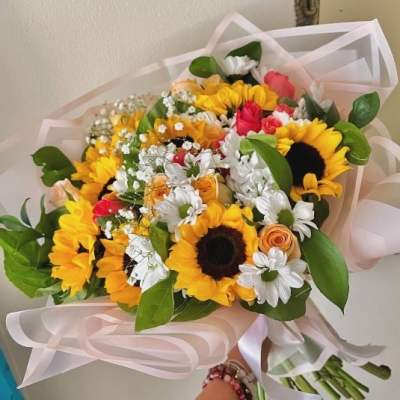 Springful Wrapped Bouquet