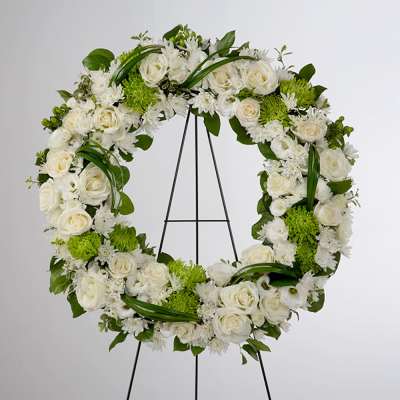 White and Green Wreath