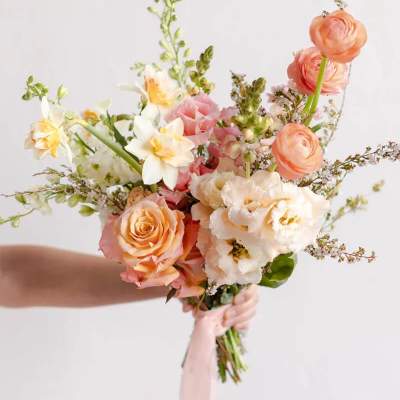 Summer Wedding Mixed Flower Bouquet