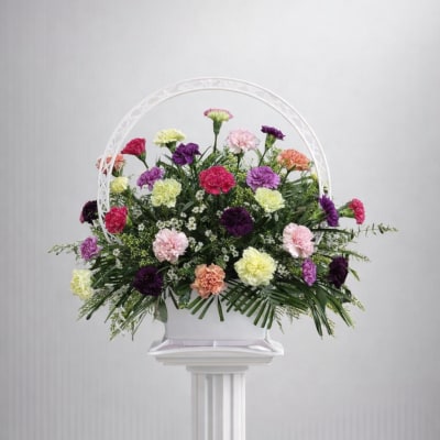 Carnation Comfort Basket