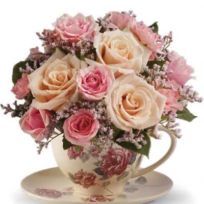 Teleflora's Victorian Teacup Bouquet