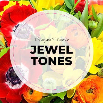 Colorful bouquet with red, yellow, orange, and pink flowers