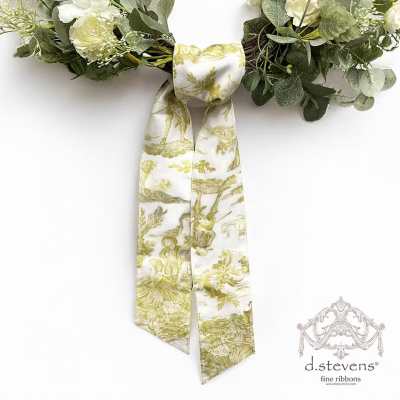 D Stevens canvas toile sash, lime white