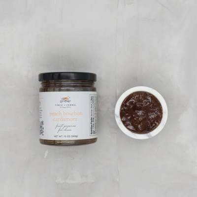 Finch + Fennel 10 oz. Peach Bourbon Cardamom Fruit Preserves for Cheese