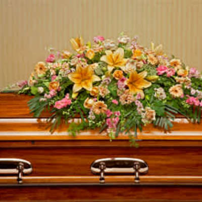 Heavenly Blooms Casket Spray