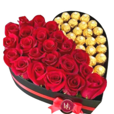 "Luxury Red & Gold Heart"