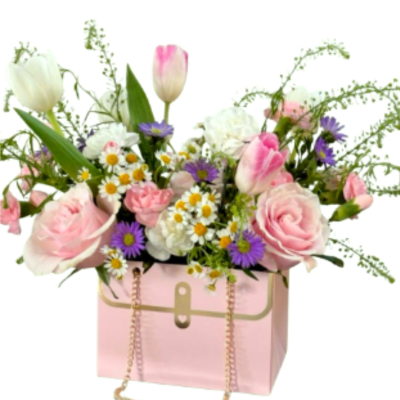 The Blush tElegance Purse Arrangemen