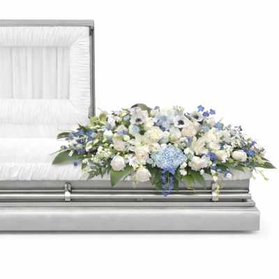 Blue Curl casket