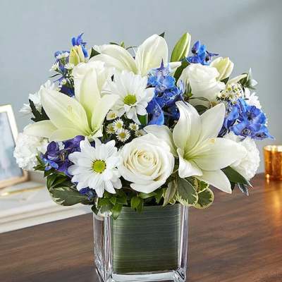 Healing Tears Blue & White