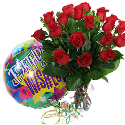 Birthday Celebrate roses arrangement