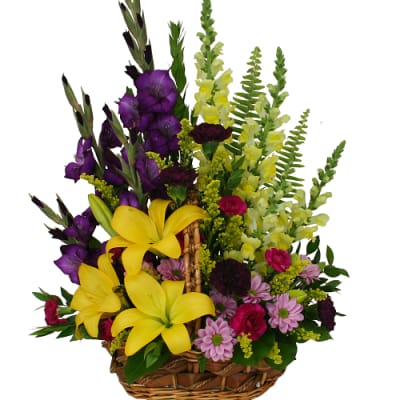 Sympathy Garden Flower Basket