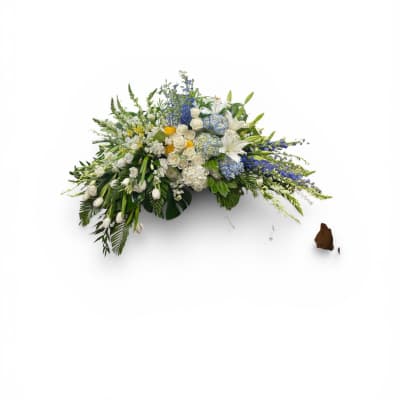 Watercolors Casket Piece by Petal Perfection