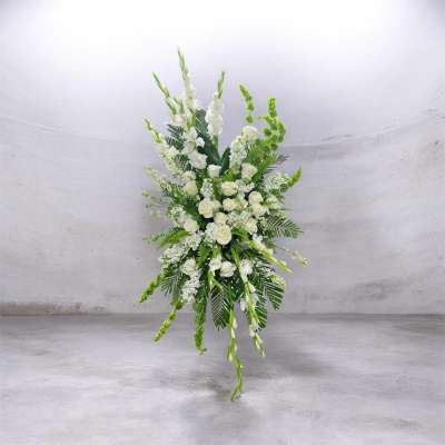 Sorrowful White Standing Spray