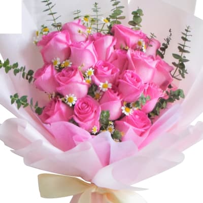 Pink Roses presentation Bouquet