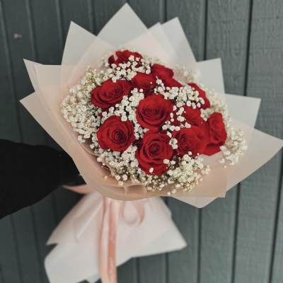 12 classics red roses