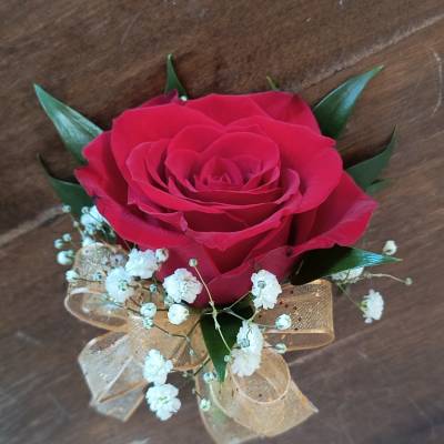 Classic Red Rose Corsage