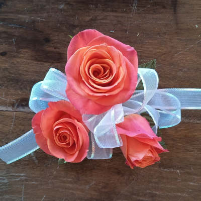 Orange Rose Wrist Corsage