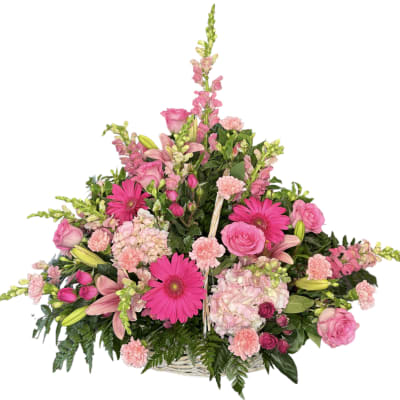 Pink Peaceful Tribute Basket