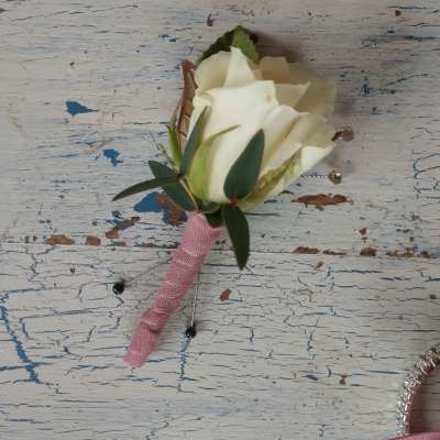 White Rose Boutonniere