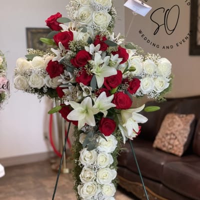 White Funeral Cross