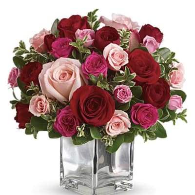 Love Medley Bouquet with Red Roses