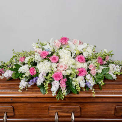 Serene Blessings half Casket cover