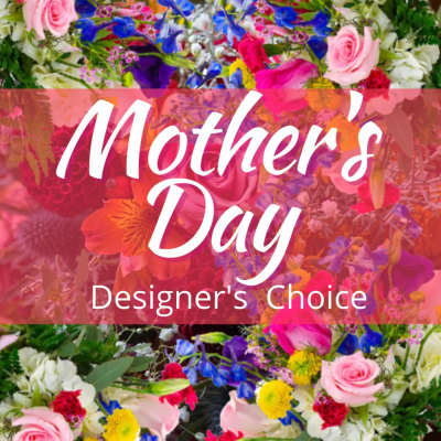 Mother's Day Designer's Choice floral graphic with colorful mixed flowers