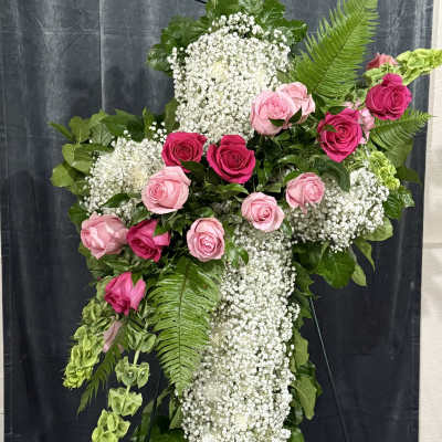 Pink Rose Cross
