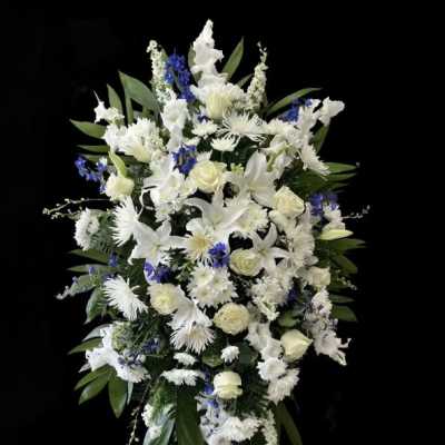 White and Blue Standing Spray