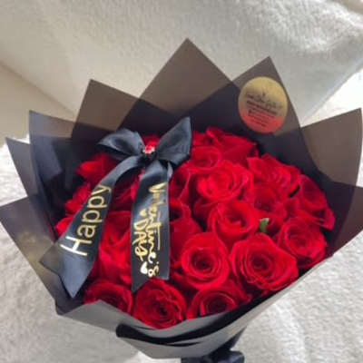 Midnight Red Roses Bouquet