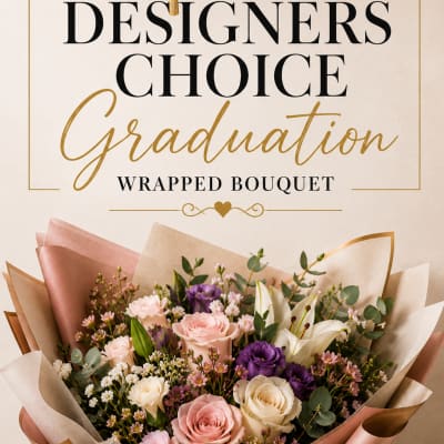 Graduation wrapped bouquets
