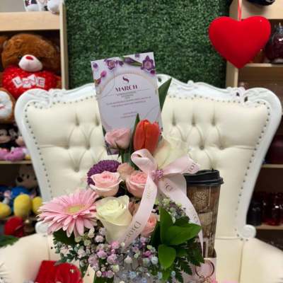 Floral coffee stand