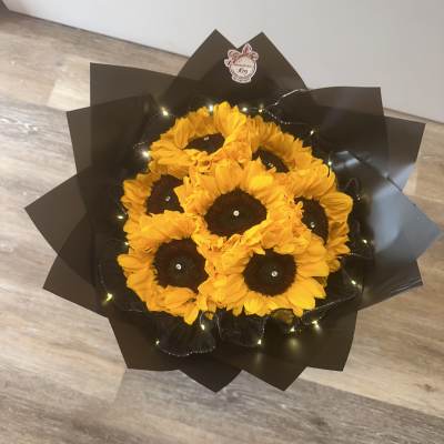 bouquet of sunflowers with LED light