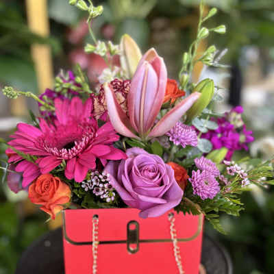 Little Red Purse Floral