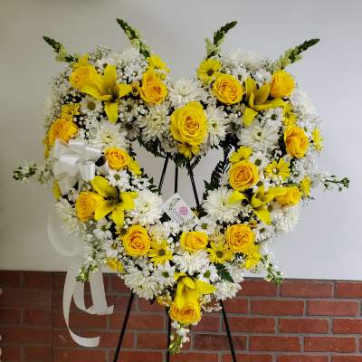 Yellow and White Open Heart